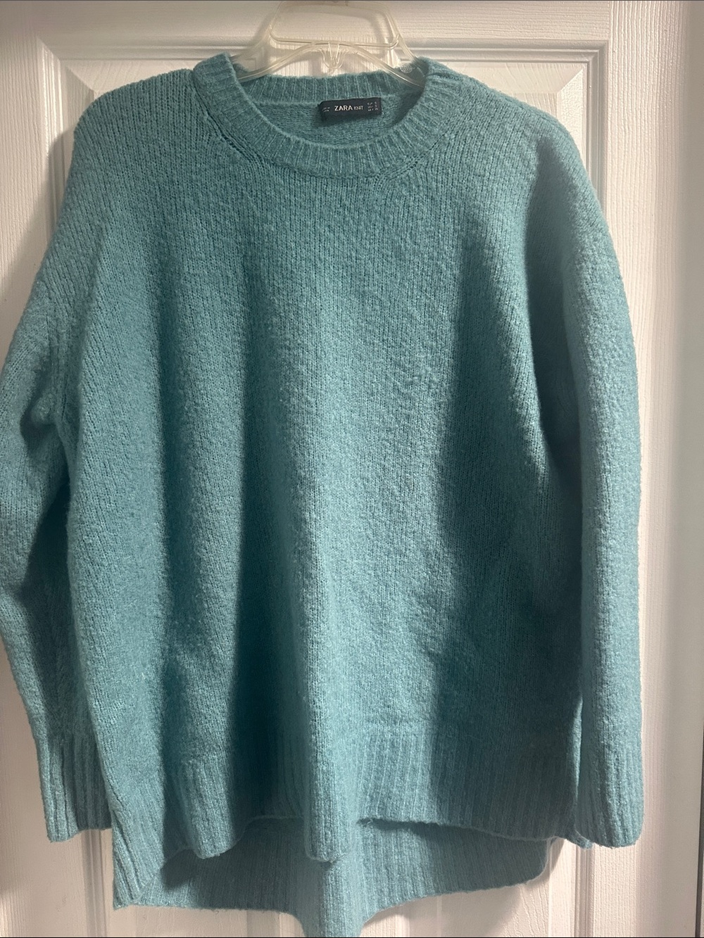 ZARA Teal Blue Crewneck Sweater